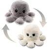 Reversible Octopus Plush Toys Black And Gray 20cm, Show Your Mood Without Saying A Word-p