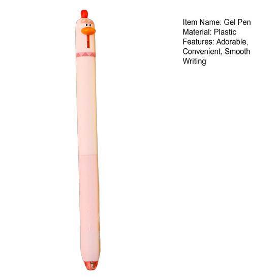 Милая Цыпленок Клик Гелевая Ручка 0,5 мм Быстросохнущие Чернила Веселая Выдвижная Гелевая Ручка для Школы Офиса Снятие Стресса Новинка Инструмент для Письма