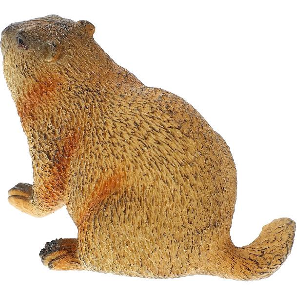LIFKOME Groundhog Figurine Realistic Wildlife Model Animal Collectible Statue Simulation Groundhog Ornament for Desktop Cake Topper Bookshelf Garden