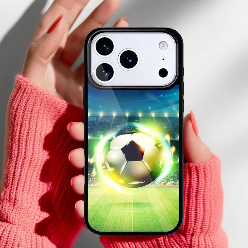 Зеленый чехол для телефона с футбольным полем для iPhone 17 16 15 14 13 Pro Max Задняя крышка для 12 11 Pro Coque