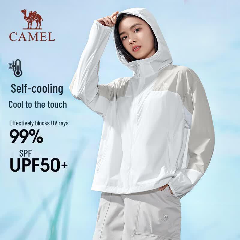 Camel Women's Outdoor UPF50+ Sun Protection Hooded Jacket EO012