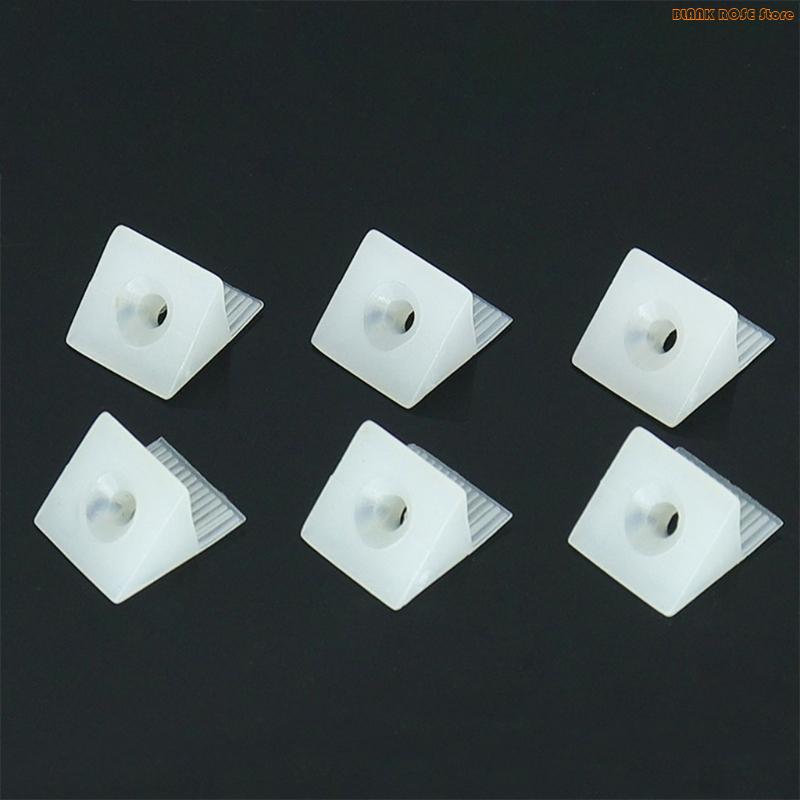 K1AE 50x Plastic Corner Bracket Furniture Mending Wedges for w/Screws for Sagging Dra
