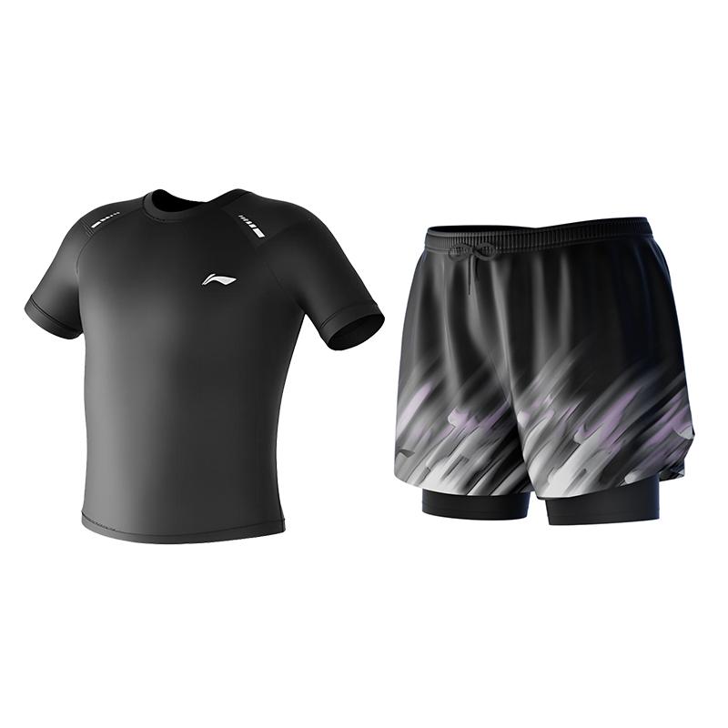 Li Ning Повседневная спортивная одежда Мужская Черный LNYW821-1