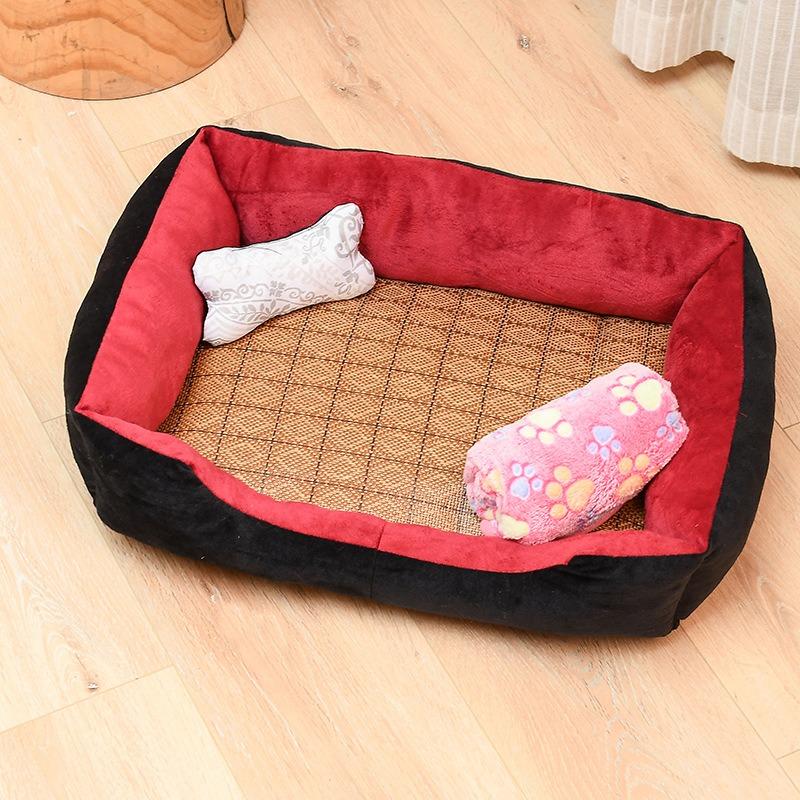 Dog Cat Bed All Season Warm Cooling Mat with Ice Gel Insert for Golden Retriever Poodle