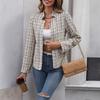 Autumn Fashion Short Ladies Cardigan, Ladies Temperament Style Office Small Suit Jacket Women