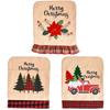 Stretch Xmas Dinner Chair Seat Cover Cartoon Christmas Table Decor  New Year Supplies