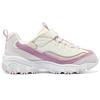 Skechers Модные Универсальные Удобные Круглый Носок Липучка Плюшевые Папины Кроссовки Детские Кроссовки Белый Лавандовый 302524L-WLV