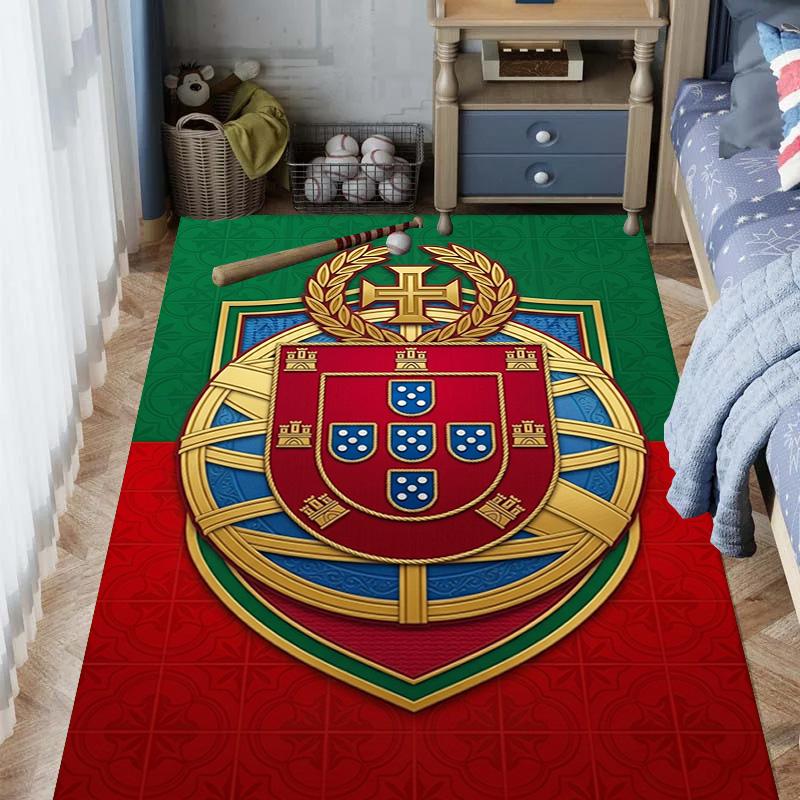 Portuguese Heritage Emblem carpet printing Living room and bedroom mats Doormat Dormitory decoration Christmas gifts