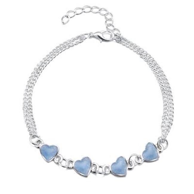 Fashion Luminous Love Heart Pendant Bracelets For Women Wrist Punk Unique Design Jewelry Girl Gift