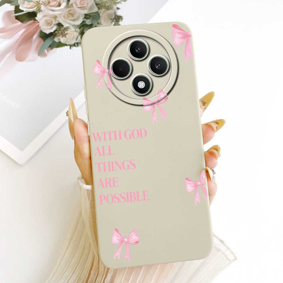Чехол для OPPO Reno 12F 5G Прозрачный Милый Кот OPPO Reno12 F Reno12F Reno 12 F 5G CPH2637 Ударопрочный Мягкий Чехол для Телефона Полная Защита