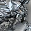 Современная мягкая ПУ сумка через плечо с широкими складками, мессенджер на плечо для модниц