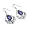 Amethyst Gemstone 925 Sterling Silver Earring 1.77"