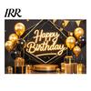 Double-sided Printed Banner Happy Birthday Backdrop, Party Photo Background Cloth for Celebration, Decorative Bunting Flag Decor Kids Women, Supplies