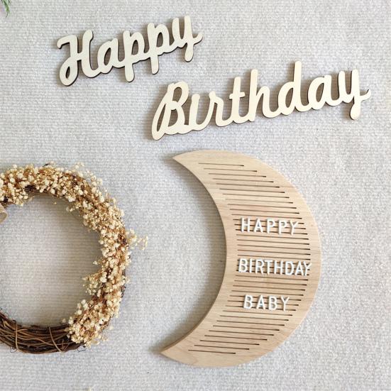 Доска объявлений Современная сменная легкая деревянная доска объявлений Луна Деревянная доска из фетра Деревянная доска для писем для детской комнаты