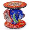 Wooden Decorative Stand Table Stool for Pooja Mandir, Planter, Living Room, or Balcony Beautifully Wood-Carved Peacock Shape Designer Stool