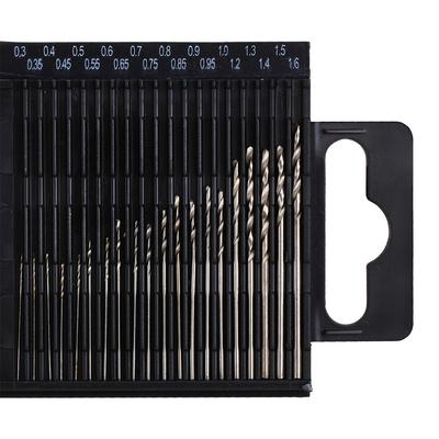 20 шт мини сверл HSS спиральные высокоскоростные стальные небольшой набор для сверления дерева в кейсе