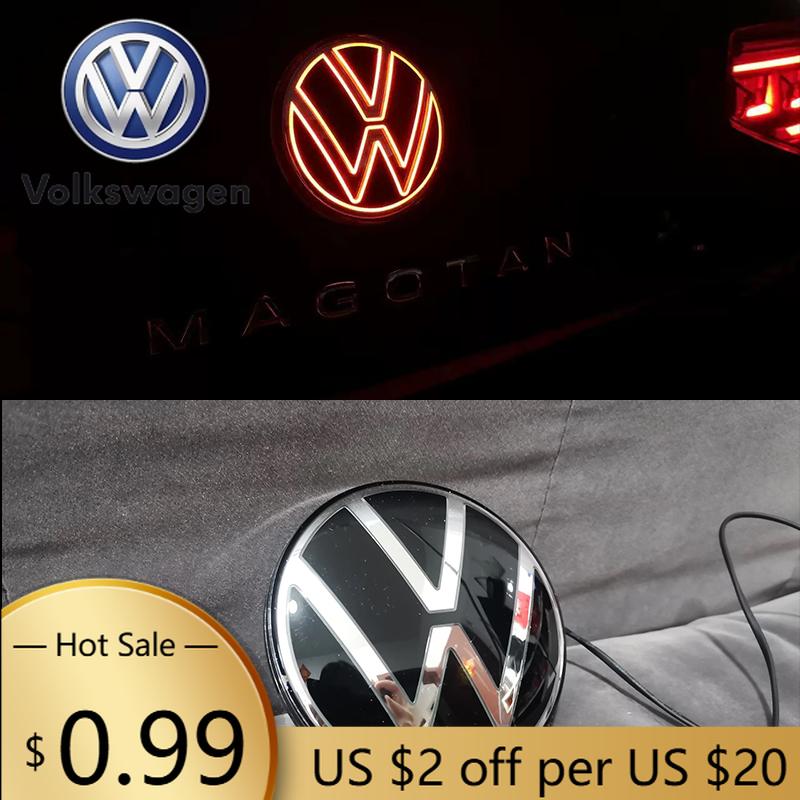 Для VW Volkswagen Jetta MK5 Golf Volkswagen Светящийся задний значок для Tiguan 2017-2024