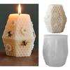 Embossed Honeycomb Candle Molds Cylinder Candle Silicone Molds for Epoxy Resin Making Candle Soap Gypsum Silicone Molds