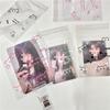 50piece/set Cute Cat Kpop Idol Photocard Cover Case Sweet Cartoon Cat Jewelry Storage Bag Portable Transparent Card Holder