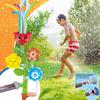 Kids Splash Flower Sprinkler Toy 360 Degree Water Game Rotating Flowers Flexible Tube Water Squirting Toy Summer Garden Toy