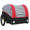 Vidaxl Przyczepka Rowerowa, Czarno-Czerwona, 30 Kg, Żelazo