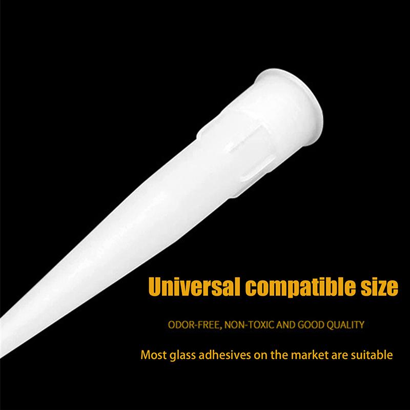 10Pcs Spare Silicone Nozzle Sealant Tool Kit Re-Sealable Mastic Cartridge Spare Nozzles Screw Cover For Caulking Pipes