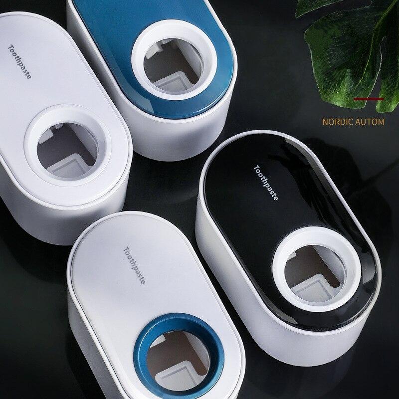 Bathroom Accessories Kits Automatic Toothpaste Dispenser Wall Mount Toothpaste Squeezer Dust-proof Toothpaste Holder Holder