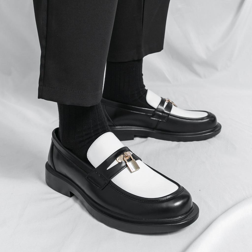 Men Loafers Black Office Shoes Formal Business Red Wedding Dress Prom Blazers White Tuxedo Party Shoes Large Size