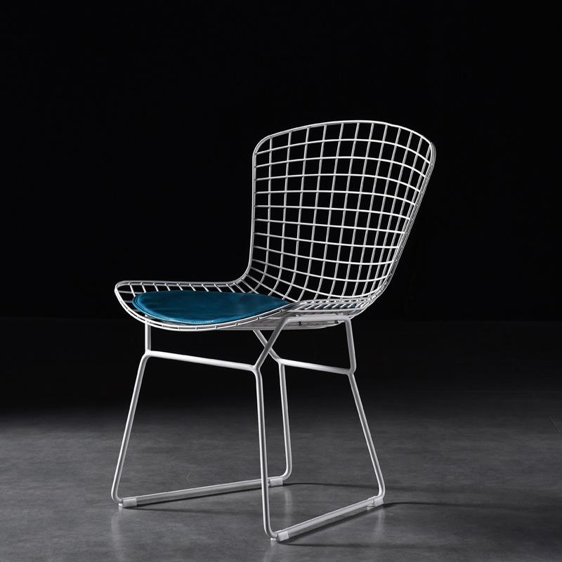 Nordic Net Red Chair Backrest Simple Makeup Computer Desk Chair Hollow Barbed Wire Ins Iron Art Home Dining Chair