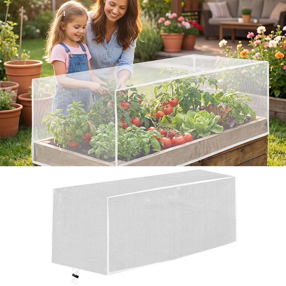 with Drawstring Garden Plant Insect Netting White Flower Fruit Care Cover Garden Use