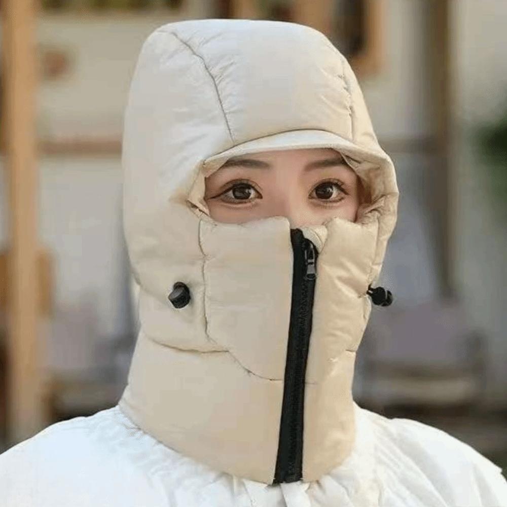 Solid Color Ear Protect Cap Thickened Pullover Cap Winter Cycling Warm Hat Outdoor