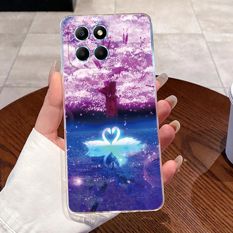 Гелевый чехол для Honor X6 4G/X6S 4G/70 Lite/Play 30M/Honor X8 5G Прозрачный силиконовый мягкий ТПУ задняя крышка Защитный чехол Милый кот