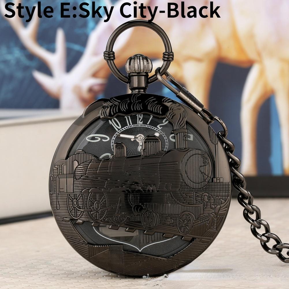 Новые изысканные карманные часы с музыкальным механизмом, музыкальная цепочка для часов с ручной игрой, римские цифры, цепочка с четвертью часа, подвесные часы, новогодний подарок с коробкой