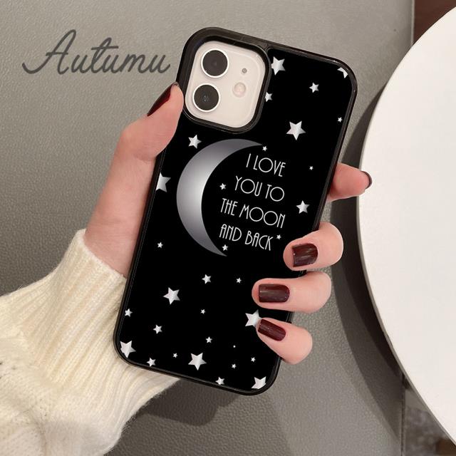 Чехол для телефона «Я люблю тебя до Луны и обратно» для iPhone 11 12 13 14 Pro Max mini XR XS SE 2020 7 8 Plus Galaxy S21 S22
