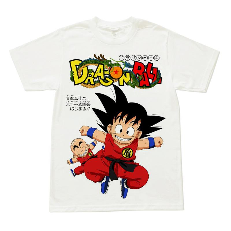 Men Women T Shirt Women Tee Boys Girls Top Adults Children Parent Child Cotton kid Tshirts Dragon Ball Goku Krillin Anime Tops
