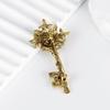 Retro Art Deco Key Pendant Pin With Adjustable Fit For Fashion Accessories