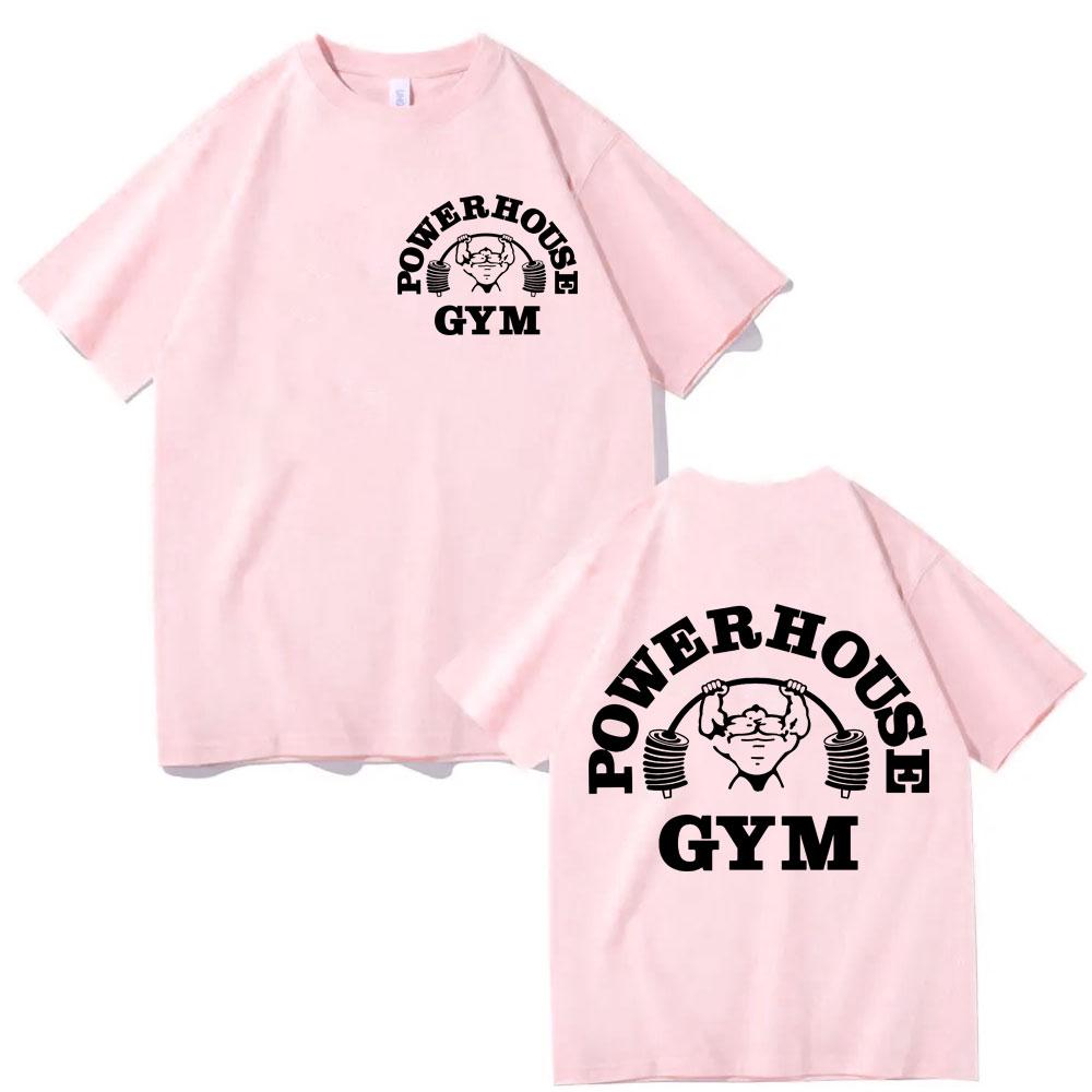 Powerhouse Gym Графические Футболки Мужские Женские Мода Повседневная Спорт Короткий Рукав Футболка Высококачественный Хлопок Оверсайз Футболки