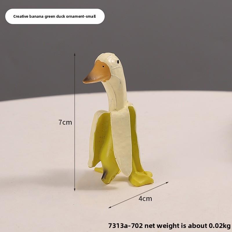 Duck Banana Resin Animal Sculpture Fun Desktop Decorations Gift Friends For