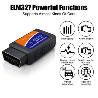 Мини Bluetooth ELM327 OBD2 Сканер кодов V2.1 Автомобильные диагностические инструменты для Android/iOS/Windows 16-контактный интерфейс Автомобильный