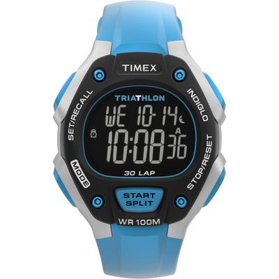 TIMEX Triathlon Classic TW5M67400 Унисекс Кварцевые Часы, Водонепроницаемость 10 АТМ, Пластиковый Цифровой Циферблат, Смола [Параллельный импорт]