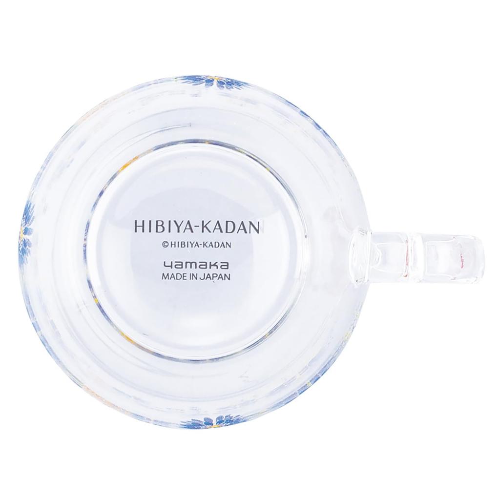 Yamaka Shoten X Language of Glass Mug 270ml Diameter 8 X 8cm Hibiya Kadan FLORIOGRAPHY Microwave Safe Day Gift Birthday Gift Miscellaneous Goods