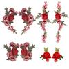 Or Iron On) Set Embroidery Clothes Accessories Applique Diy Jeans Hat Bag Rose Flower Patch Badges(Sew On Crafts Stiker for