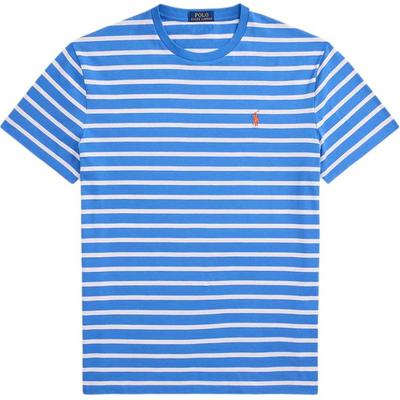 Polo Ss25 Полосатая футболка с логотипом, с круглым вырезом, приталенного кроя, мужская 710938134-006
