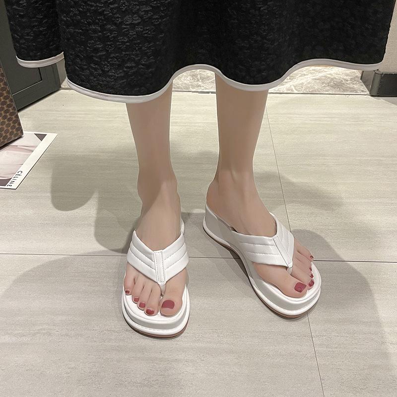 Шлепанцы Mezzo женские летние 2024 новые удобные пляжные туфли на толстой подошве модные сандалии темперамент прилив