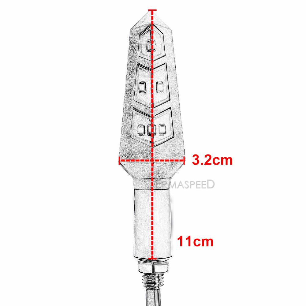 Универсальный мотоциклетный светодиодный указатель поворота, янтарный указатель поворота, мигалка, индикаторная лампа, задний фонарь для мотоцикла