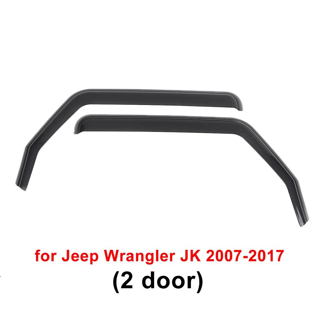 Car Side Window Wind Deflectors Vent Visors Sun Wind Rain Shield for Jeep Wrangler JL Unlimited 2018-2022/JK 2007-2018