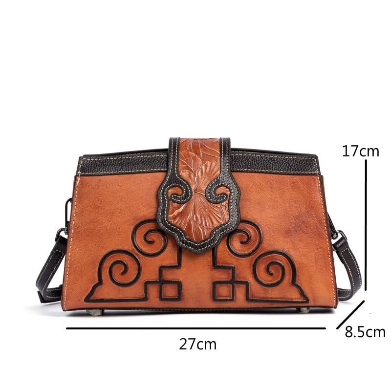 Johnature Роскошные женские сумки, дизайнерские винтажные универсальные сумки ручной работы из натуральной кожи с тиснением на плечо и через плечо