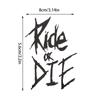 1pc Bike Frame Sticker Ride Or Die Top Tube Sticker Decorative Bicycle Decals Frame Stickers Bike Stickers Bike Decal