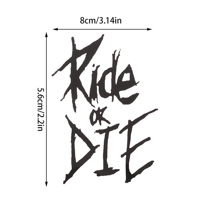 1pc Bike Frame Sticker Ride Or Die Top Tube Sticker Decorative Bicycle Decals Frame Stickers Bike Stickers Bike Decal
