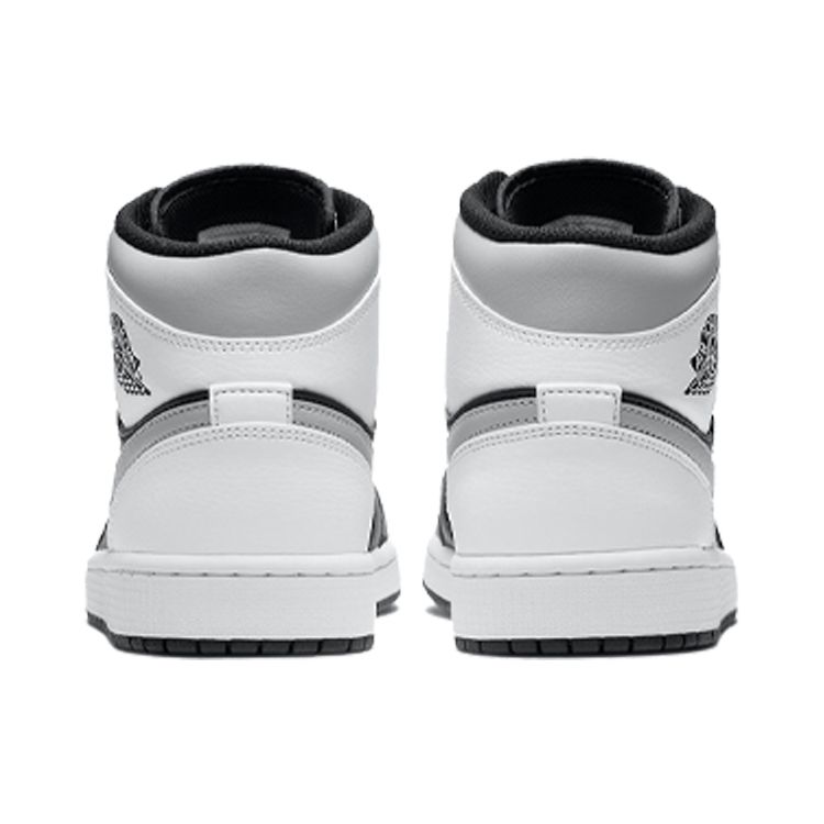 Мужские кроссовки Air Jordan 1 Mid White Shadow Серые 554724-073